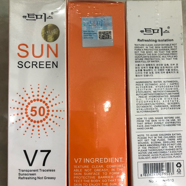 Xịt chống nắng V7