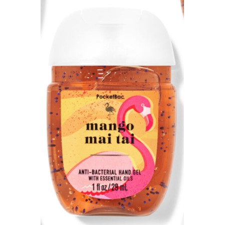 Gel rửa tay khô Bath &amp; Body Works Hand Sanitizer PocketBac Cleansing Gel Mango Mai Tai 29ml (Mỹ)