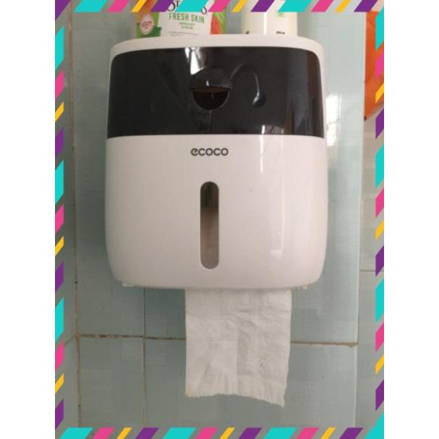 [SALE KHỦNG] Hộp đựng giấy vệ sinh 2 tầng thông minh ECOCO mã E804,đựng giấy đa năng, không lo ướt giấy