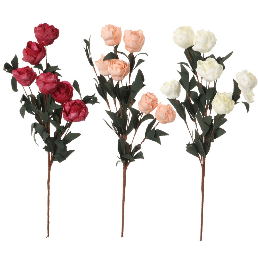 Bó Hoa Hồng Nhân Tạo PE 2 Tầng Trang Trí Tiệc Cưới|6 Nhánh Cây Giả Nhiều Màu Sắc Trang Trí Nhà Cửa