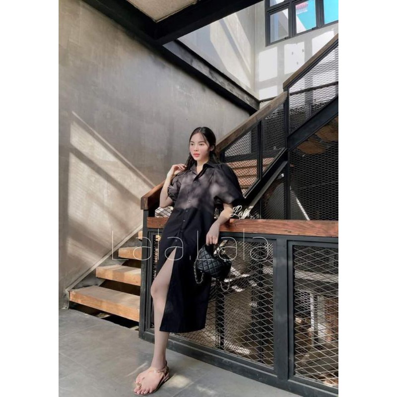 📌 Váy sơ mi suông tay bồng 💯