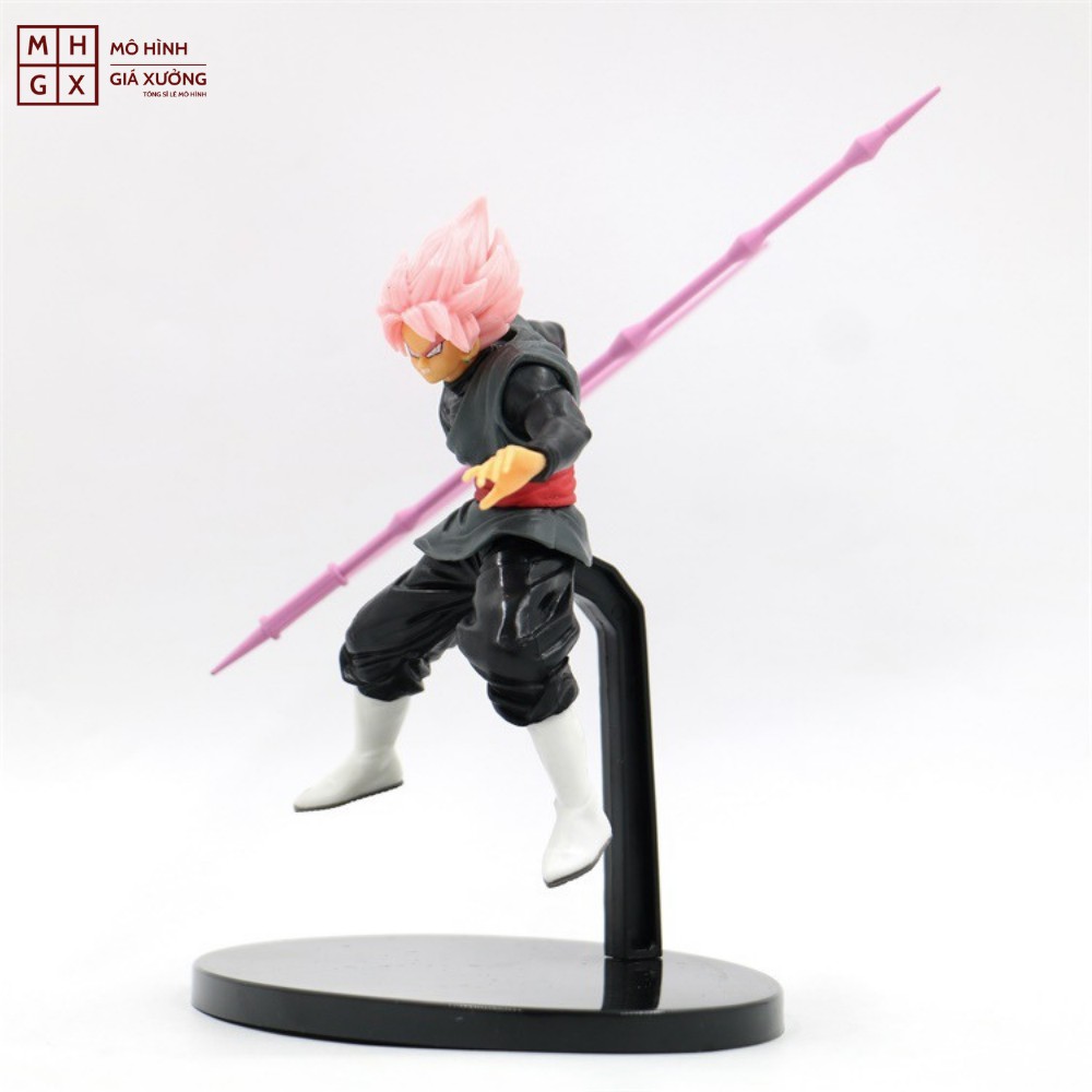 Mô hình Dragon Ball SonGoku Black super saiyan rose trạng thái chiến đấu cao 18cm - figure mô hình 7 viên ngọc rông