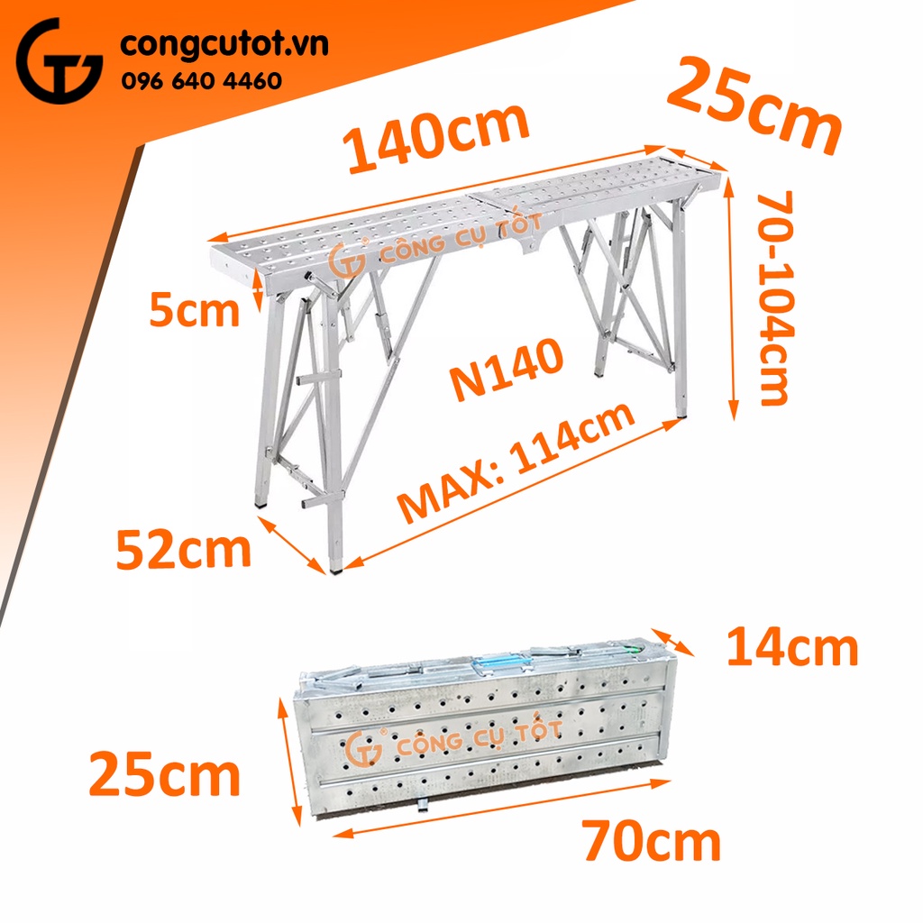 Giàn giáo gấp gọn mâm đứng đục lỗ