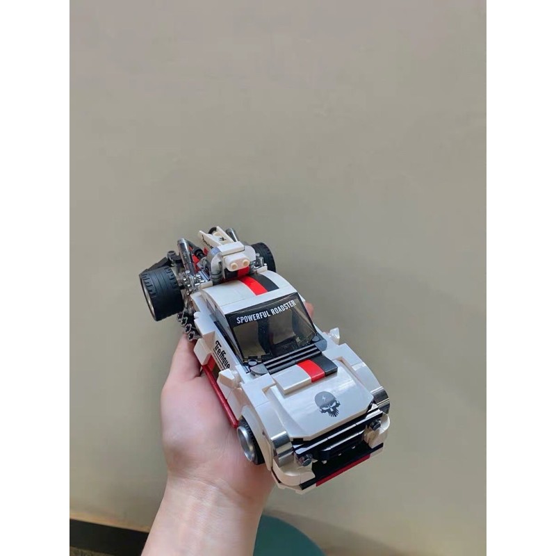 Lắp Ráp Brick Cool Decool 1:24 Xe Đua GReddy Racer Bugati Chiron Ferrari F8 Mercedes 6x6KC001 002 003 004