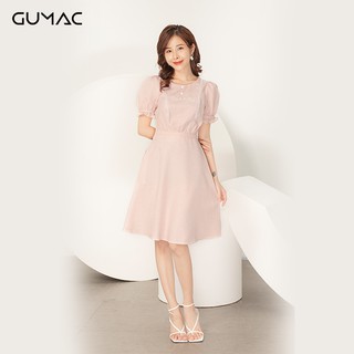 Đầm eo nhún đăng ten GUMAC DA960