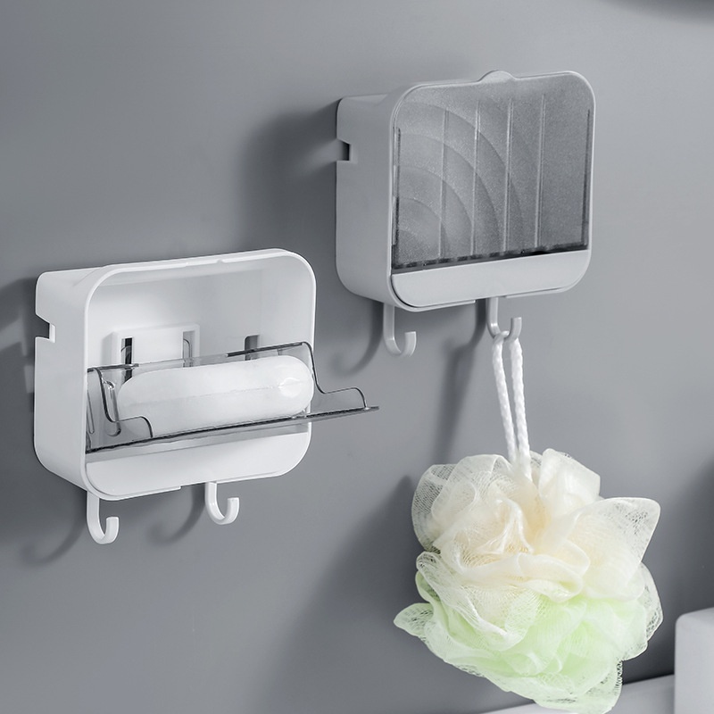 Giá Đỡ Xà Phòng Gắn Tường Có Nắp Đậy Tiện Dụng
