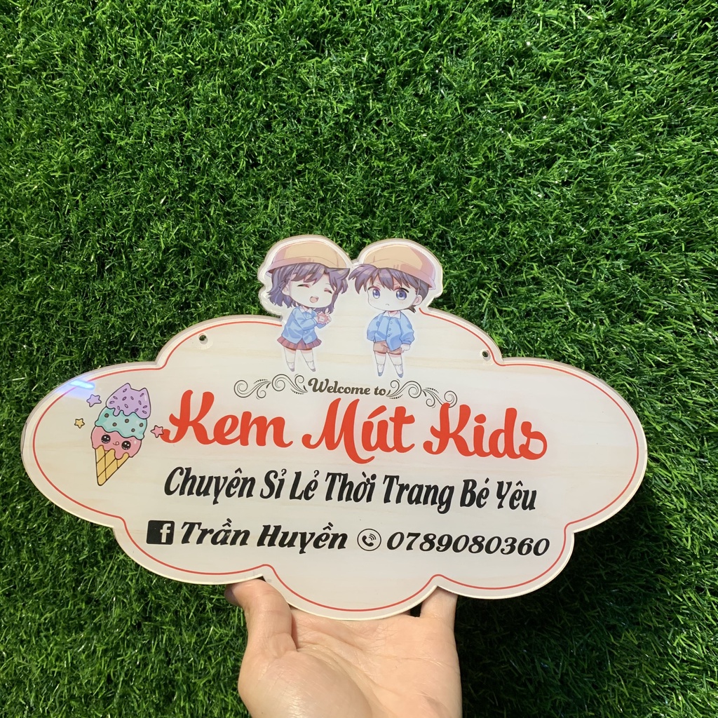 [BẢNG HIỆU MICA TREO CỬA HÀNG] - Bảng hiệu thiết kế và in thông tin theo yêu cầu