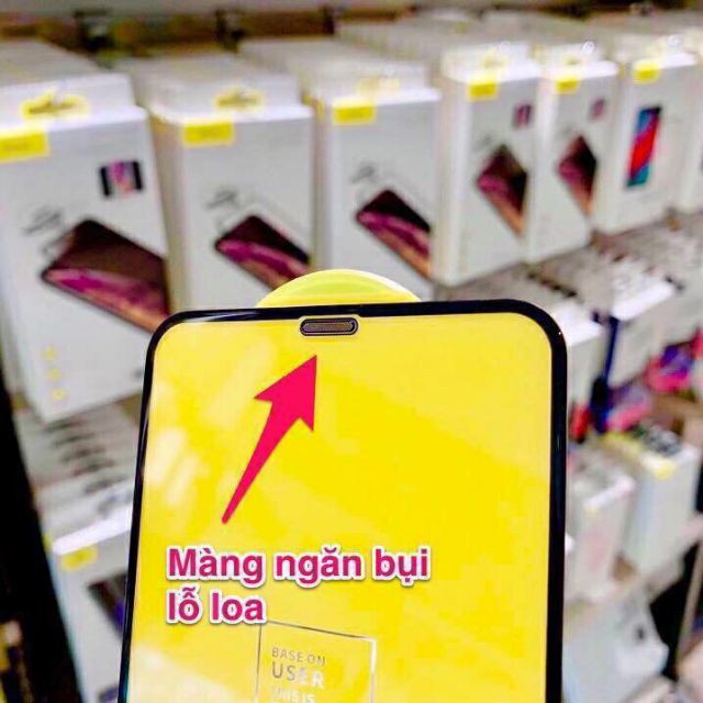 Kính cường lực chống bụi baseus thế hệ mới các đời ip
