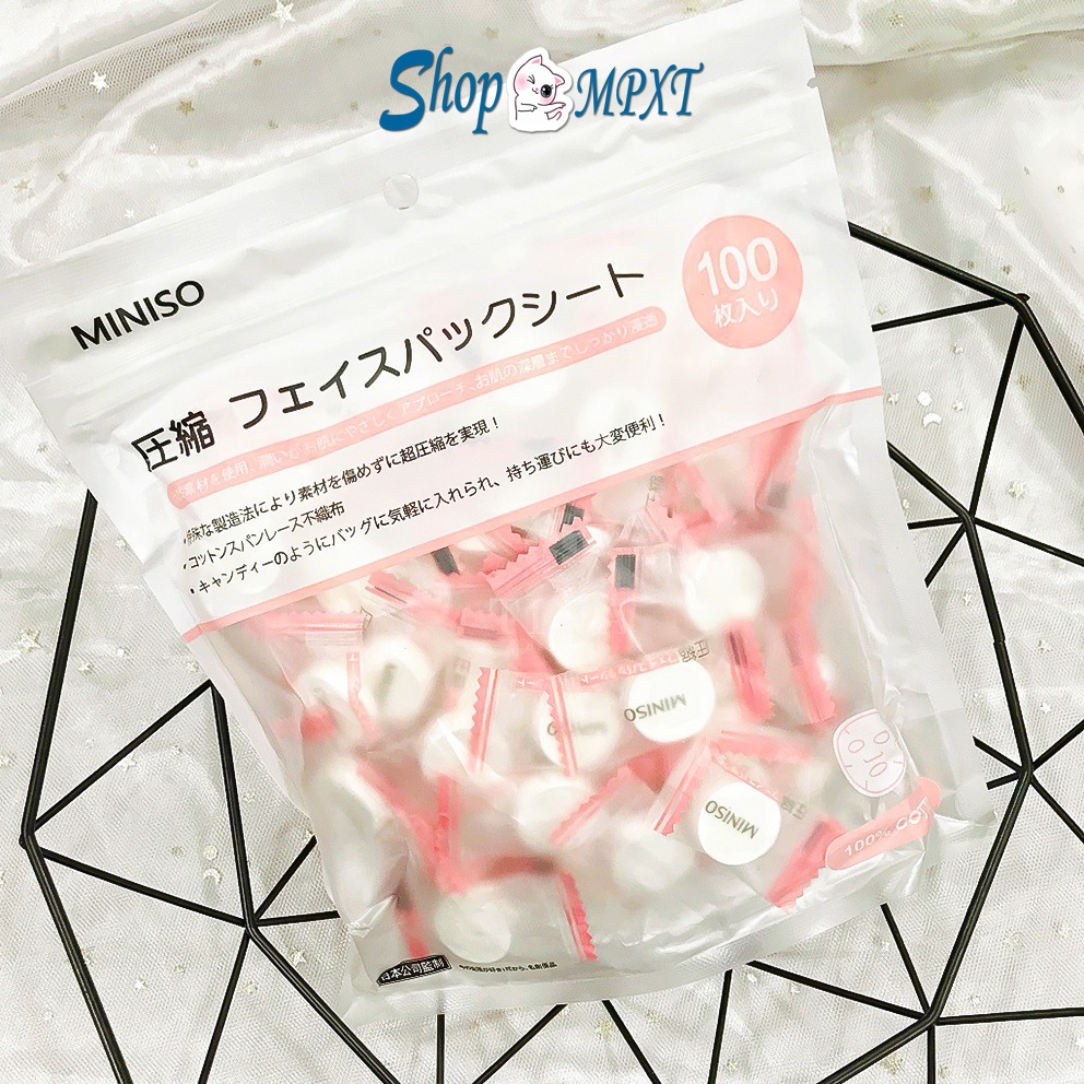 Mặt Nạ Giấy Nén Miniso Nhật Bản ❤️FREESHIP❤️ Mặt Nạ Nén Miniso Nhật Bản Cấp Ẩm Thải Độc