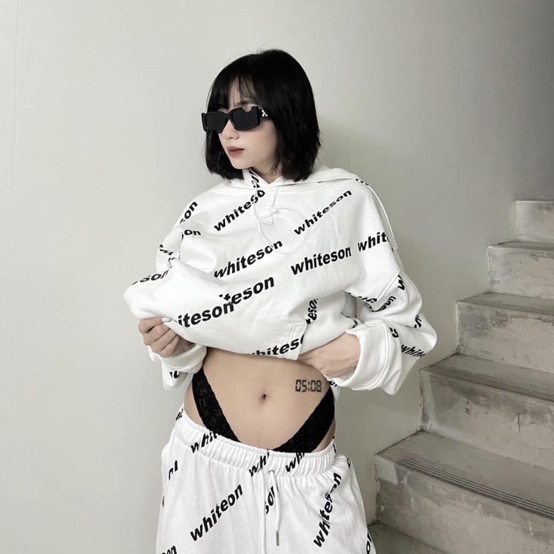  Áo nỉ mũ hoodie chữ WHITE unisex cá tính (ảnh thật_annstore) | BigBuy360 - bigbuy360.vn