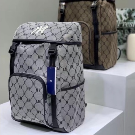 Balo MLB BKM01 Hàn Quốc họa tiết hoa vintage sức chứa lớn thời trang cho nam nữ