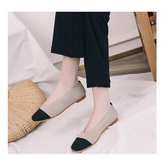 (SẴN BE 37) Giày búp bê vải co giãn đế bệt (ẢNH THẬT Ở CUỐI)