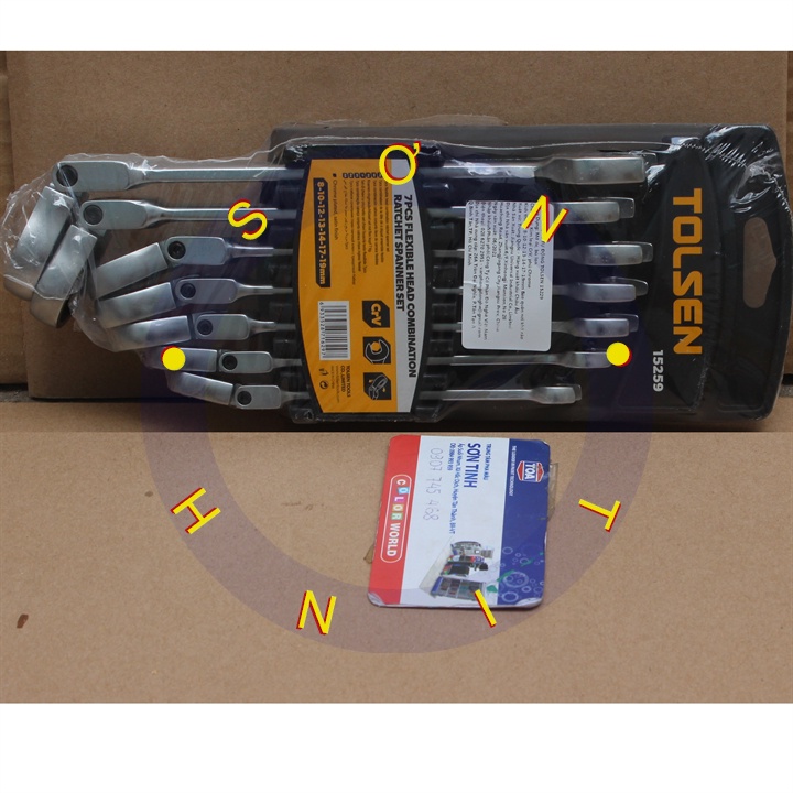 Bộ Vòng Miệng Tự Đông Lắc Léo 7 Cây Tolsen 15259