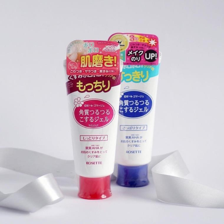 Tẩy tế bào chết, tẩy da chết Rosette Peeling Gel Nhật Bản dạng gel 120g, Sạch mịn da , giúp da sáng bóng