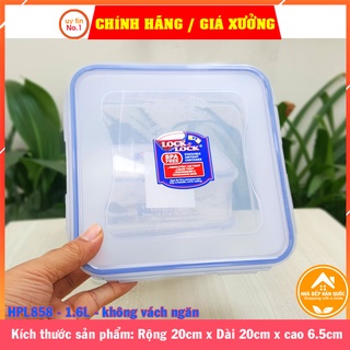 Hộp nhựa đựng thực phẩm, hộp bảo quản thực phẩm chia ngăn Lock&Lock HPL858 1,6L