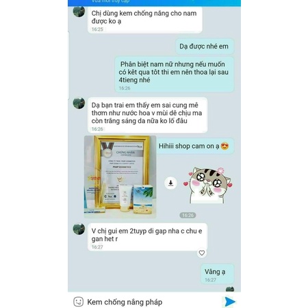 Kem chống nắng Pháp Cosmetic 60ml