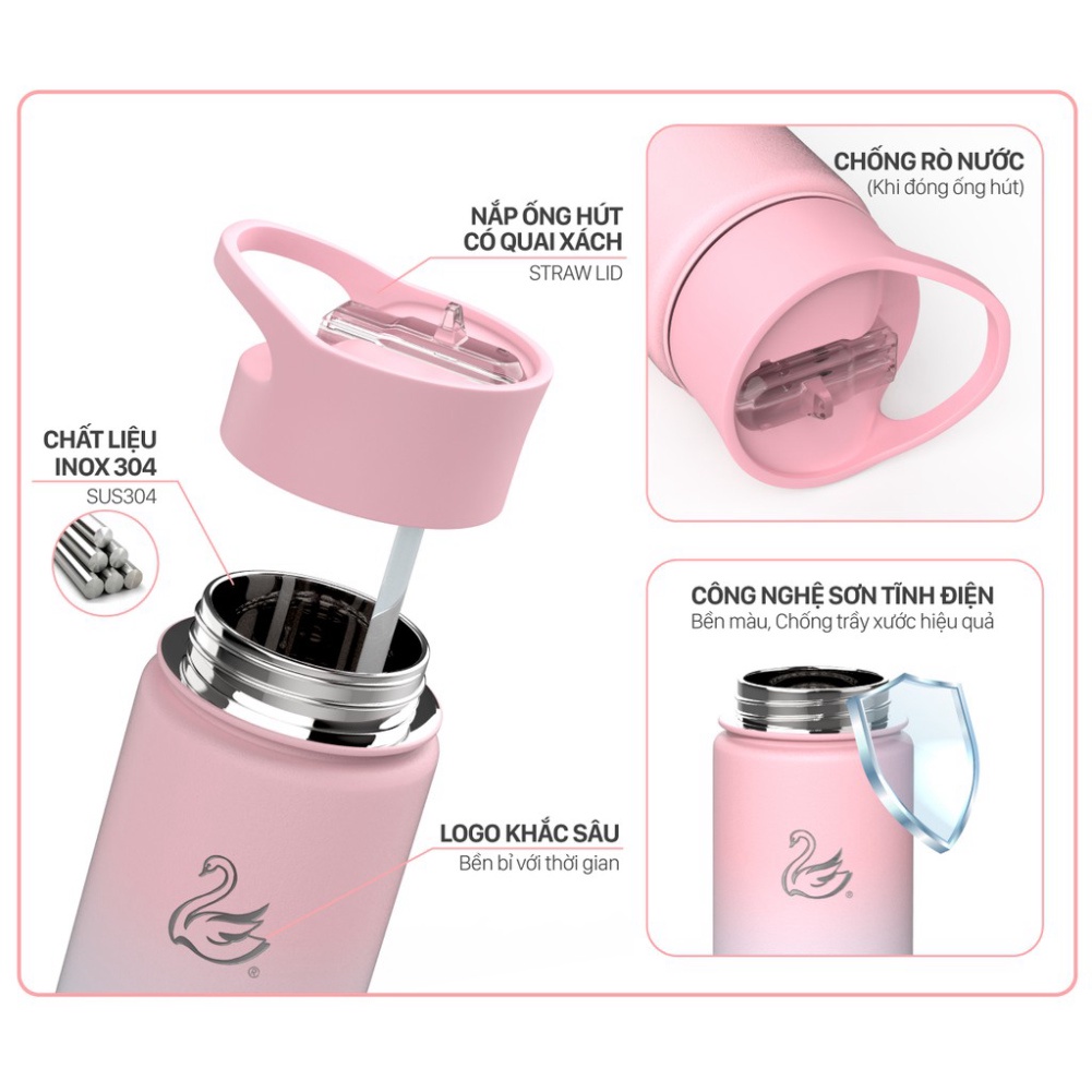 Bình Giữ Nhiệt Inox 2GOOD FLASK Wide Mouth WM-02 Dung Tích Lớn Chống Gỉ