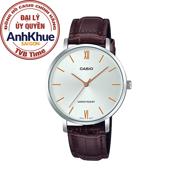 Đồng hồ nữ dây da Casio chính hãng Anh Khuê LTP-VT01L-7B2UDF (34mm)