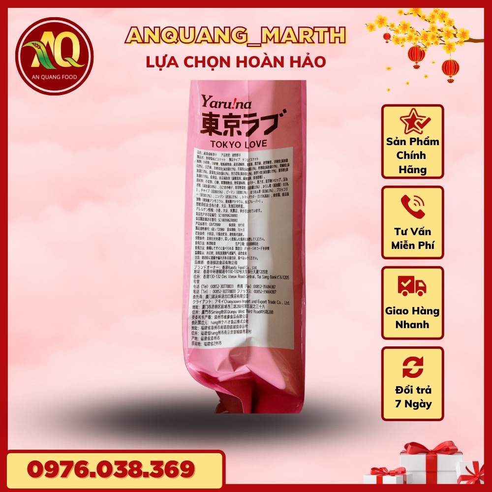 Bánh ăn kiêng yaru!na ANQUANG_MARTH, kẹo nhập khẩu Đài Loan gói 420gr-Hàng chất lượng