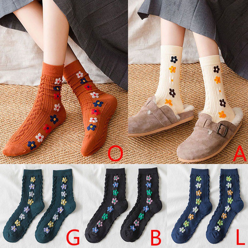 Vớ Cotton Cao Cổ Phong Cách Hàn Quốc Xinh Xắn Dễ Thương Dành Cho Nữ