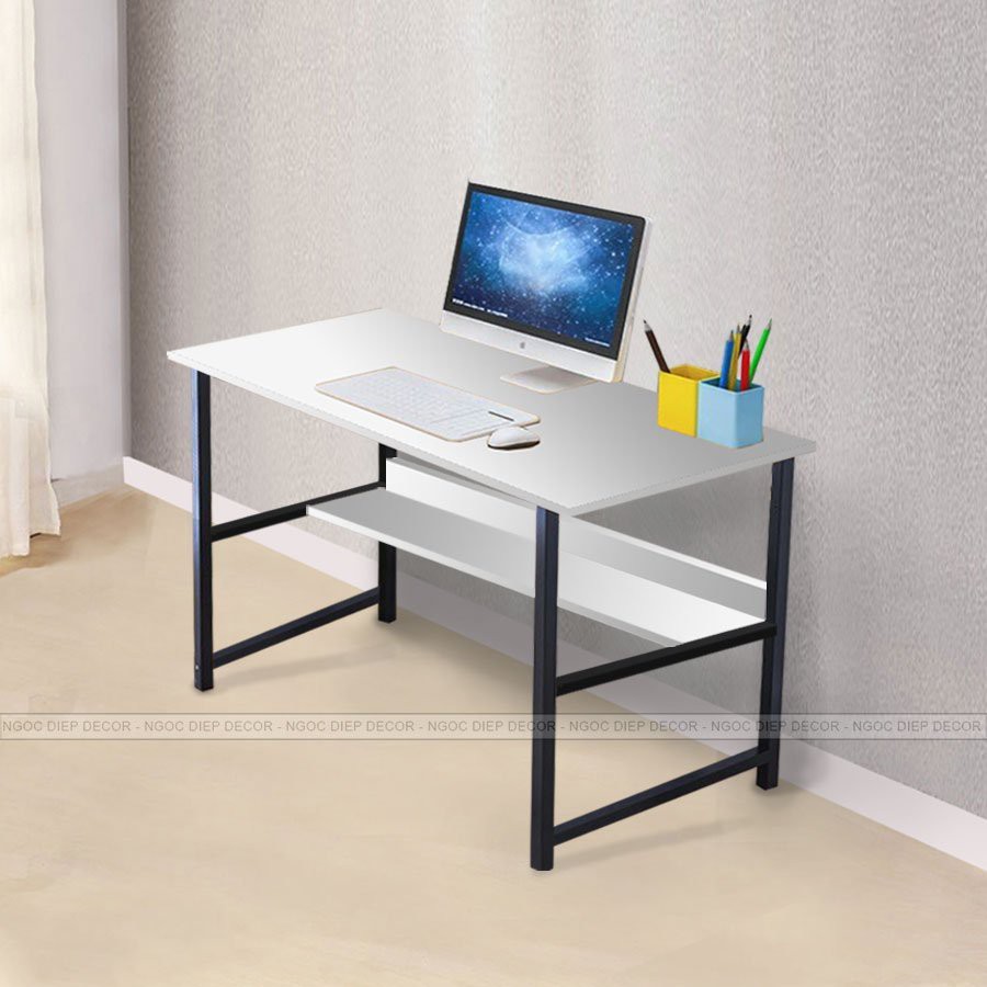 Bàn làm việc kèm giá sách dưới gầm bàn gọn nhẹ lắp ráp tiện lợi, sale giá trực tiếp tại xưởng Ngọc Diệp Decor | BigBuy360 - bigbuy360.vn