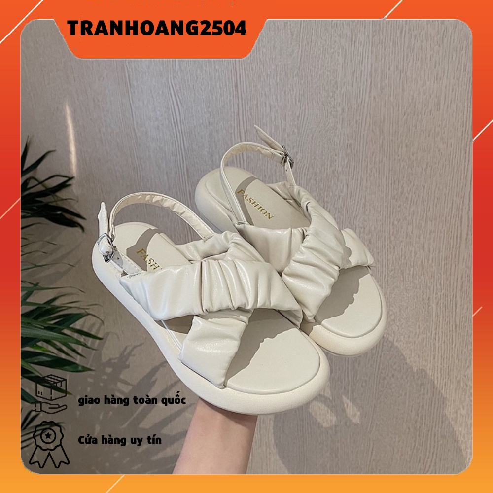 sandal quai vắt chéo nhún 3 màu quảng châu 2021