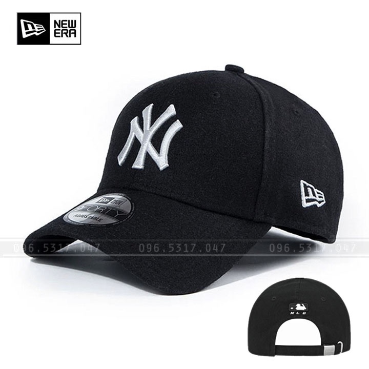 [HOT TREND] Nón Mũ Kết NY MLB Nam Nữ Bóng Rổ Nam, Cờ Bên Hông, Hàng Xuất Xịn - Nón Kết NY Đen