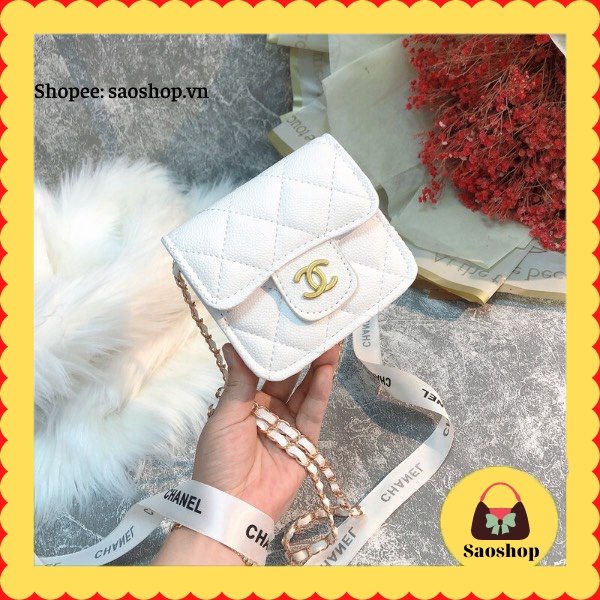 Túi Xách Nữ Đeo Chéo Mini Nhiều Ngăn Chất Da Mềm Trần Trám Size 12x10cm Windy.com saoshop.vn