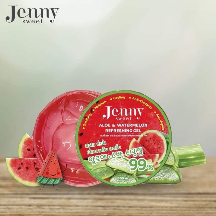 (Date7/22) 01 Hủ Gel Dưa Hấu &amp; Nha Đam JENNY SWEET Aloe &amp; Watermelon Refresing