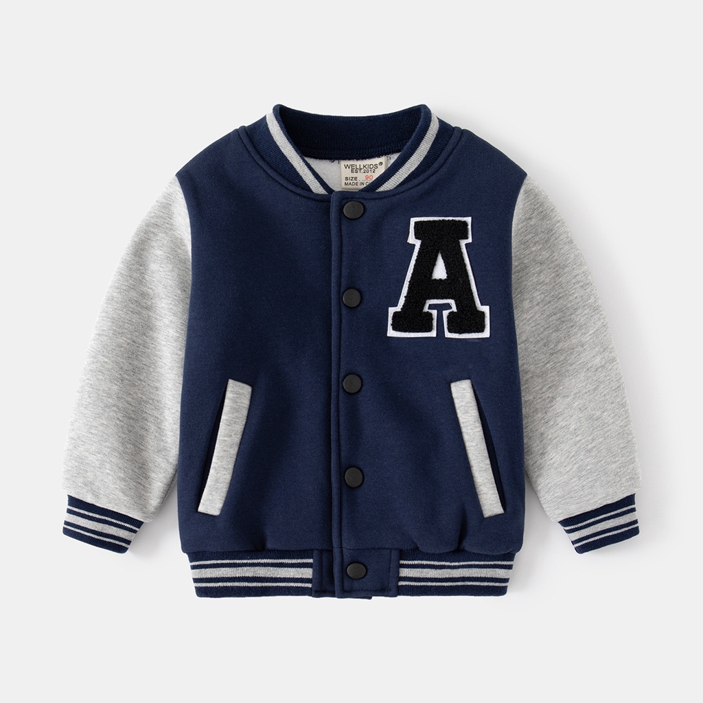 Áo khoác bé trai WELKKIDS cực đẹp Áo bomber trẻ em Kunkid