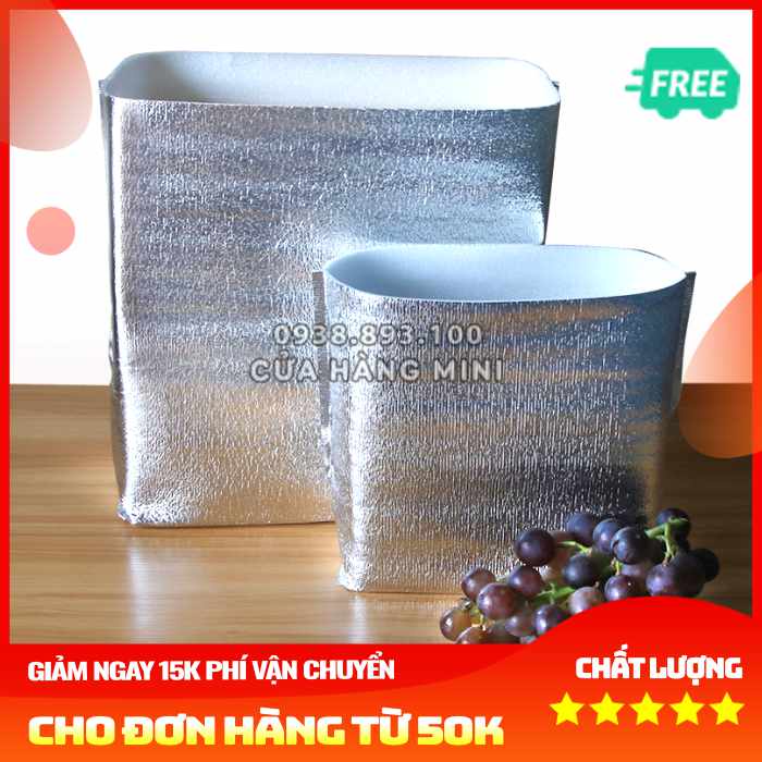 Túi Mút Xốp Giữ Nhiệt Đáy Rộng Dày 3mm Bảo Quản Sữa, Thực Phẩm