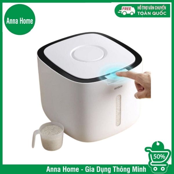 Thùng Đựng Gạo - Đựng Hạt Thông Minh Loại 10kg Siêu Bền - Chính Hãng Ecoco 🔸 Anna Home