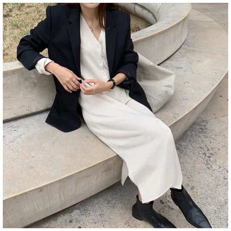 Áo Khoác blazer Màu Đen Phong Cách Hàn Quốc Thời Trang Xuân Thu 2022 Dành Cho Nữ | BigBuy360 - bigbuy360.vn