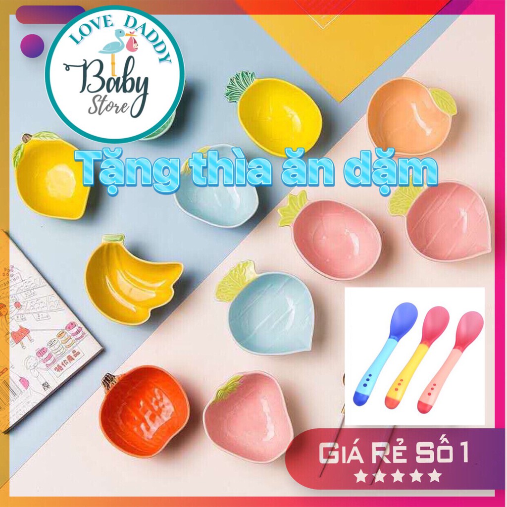 Bát Ăn Dặm, Chén Ăn Dặm Cho Bé Gốm Sứ Nhật Bản, Tặng Thìa Ăn Dặm Cảm Biến Nhiệt Silicon, Nhiều Hình Dáng, Màu Sắc