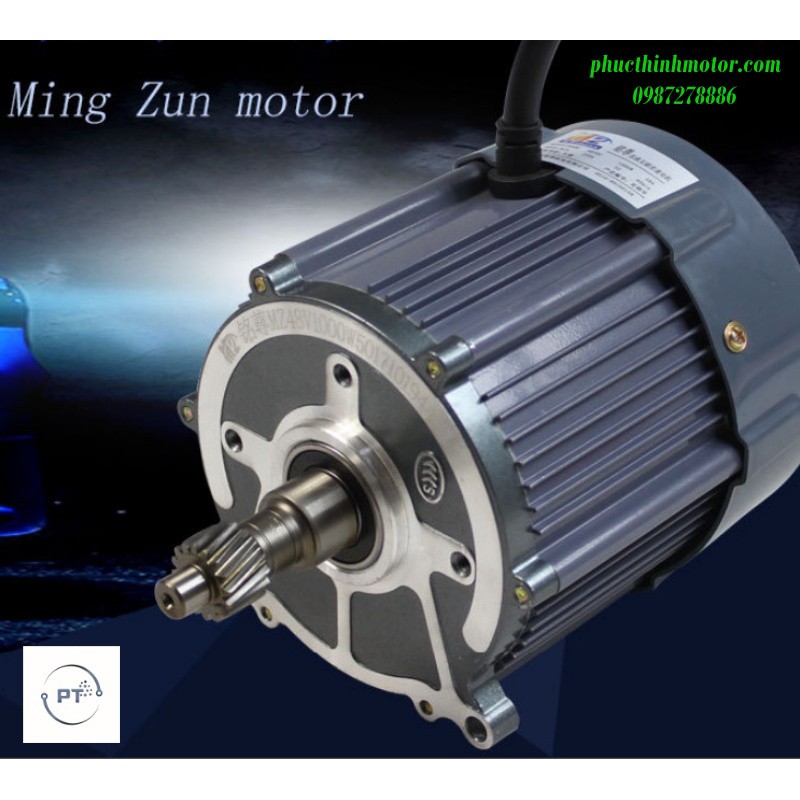 Động cơ gắn cầu visai 48v1000w chế oto điện, xa ba bánh, bốn bánh chính hãng