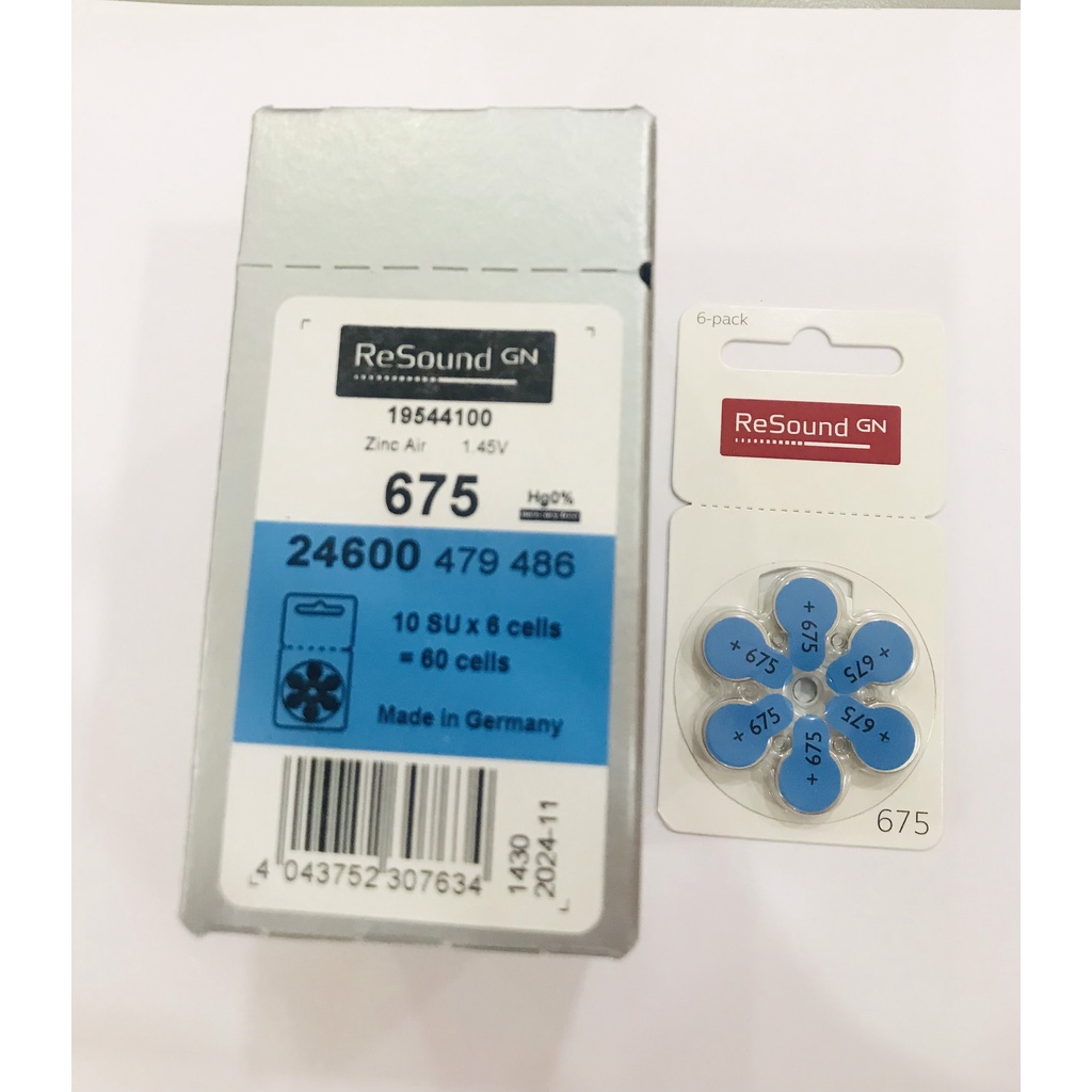 PIN MÁY TRỢ THÍNH SIZE 675 RESOUND - CAM KẾT CHÍNH HÃNG ĐỨC