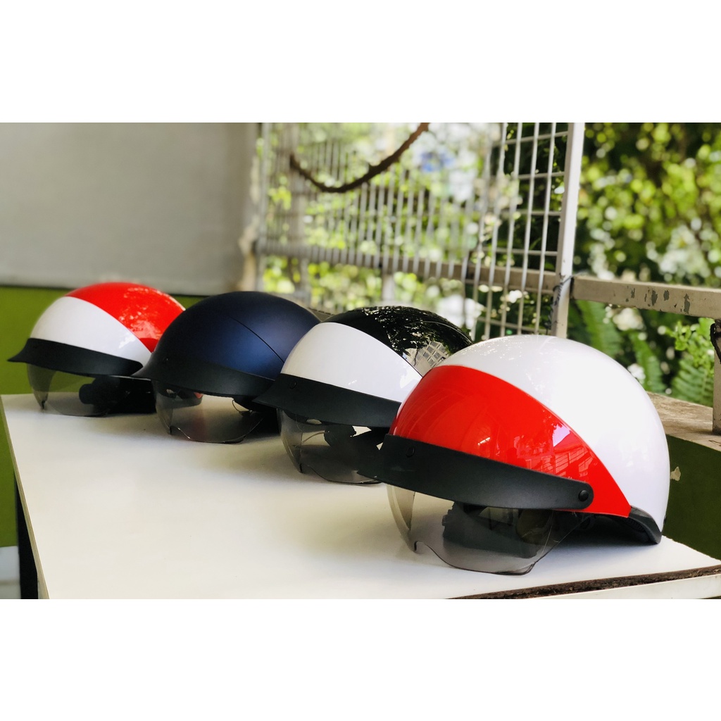 Mũ bảo hiểm nửa đầu Asia MT140K kính âm freesize cho vòng đầu 54-57cm, nón đa dạng màu, bảo hành 12 tháng