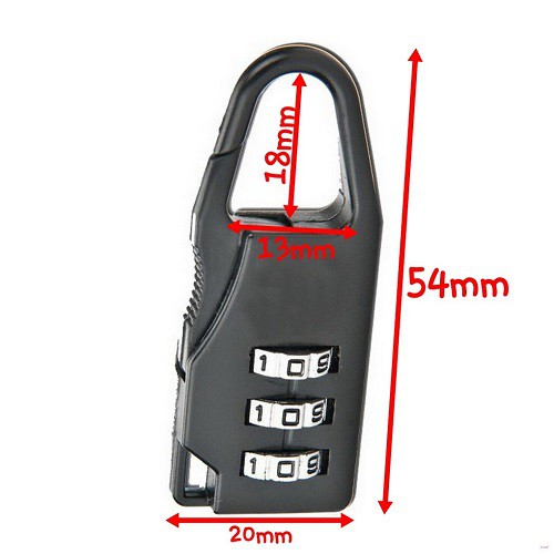 Ổ Khóa Bảo Mật Mini Vặn Số Mã Khóa Nhỏ Gọn Tinh Tế Chất Lượng 54x20mm