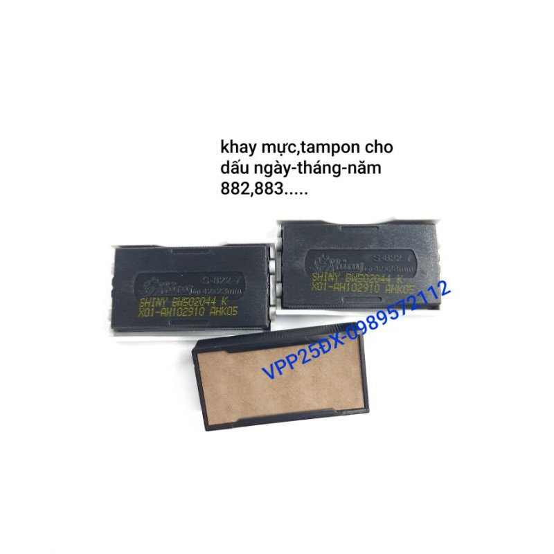 khay mực-tăm bông mực cho dấu ngày-tháng-năm 882-883 shiny