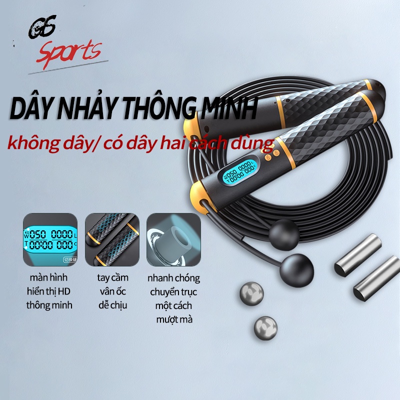 Dây Nhảy Tập Thể Dục Thể ThaoDây Nhảy Thông Minh Có Chức Năng Đếm Số Tiện (Dây + bóng) hai bộ-Phát hàng cấp tốc