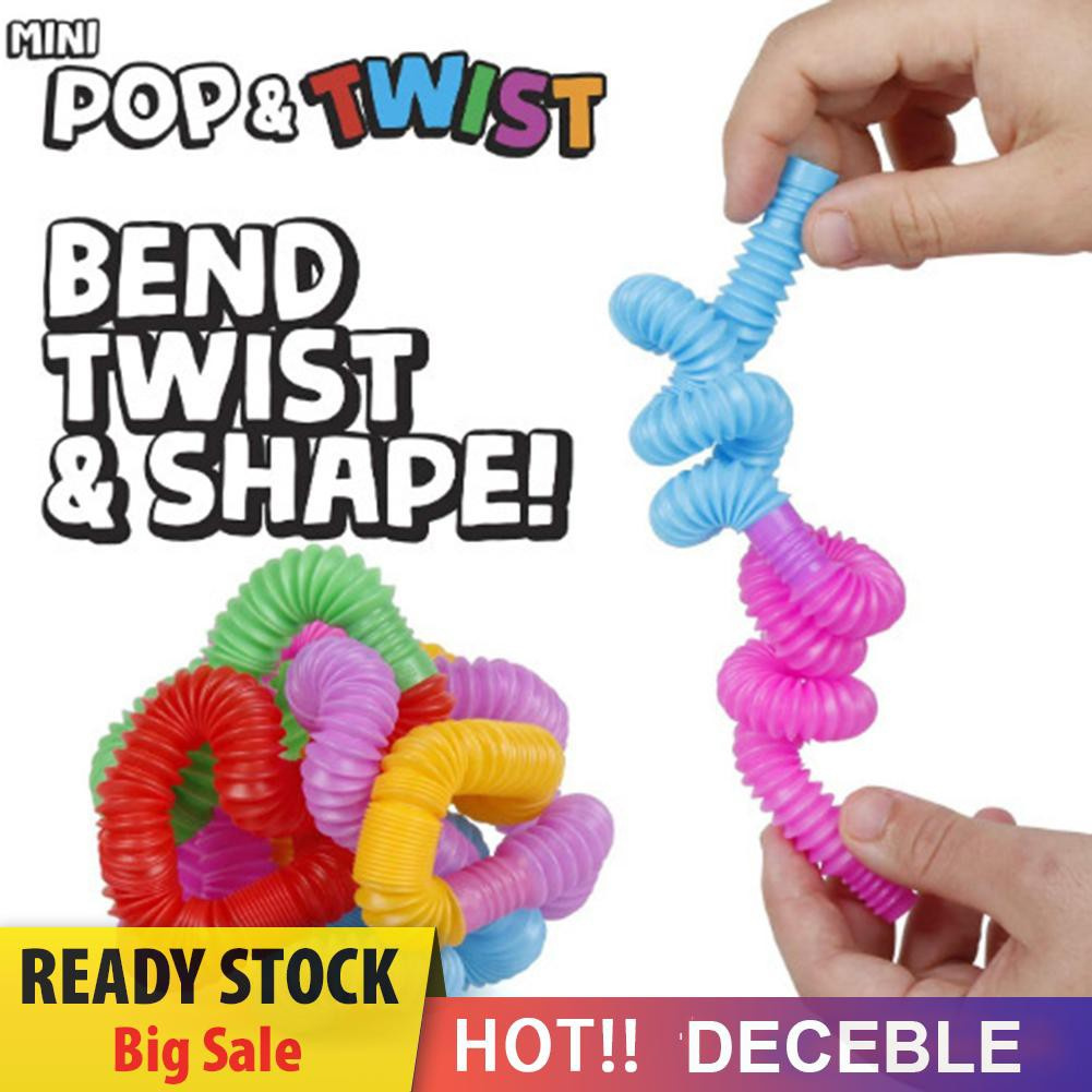 Pop It Fidget Đồ chơi Pop Tubes Fidget Đồ chơis Plastic Corrugated Pipe Autism Sensory Đồ chơis Random