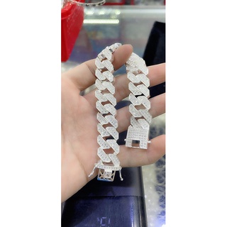 Lắc tay bạc nam full đá