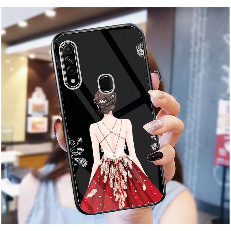 Ốp Lưng OPPO A31 2020 mặt kính cường lực cao cấp