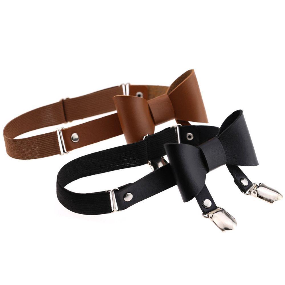 Đai Nịt Đùi Thắt Nơ Bằng Da Giả Phong Cách Punk Thời Trang Cho Nữ