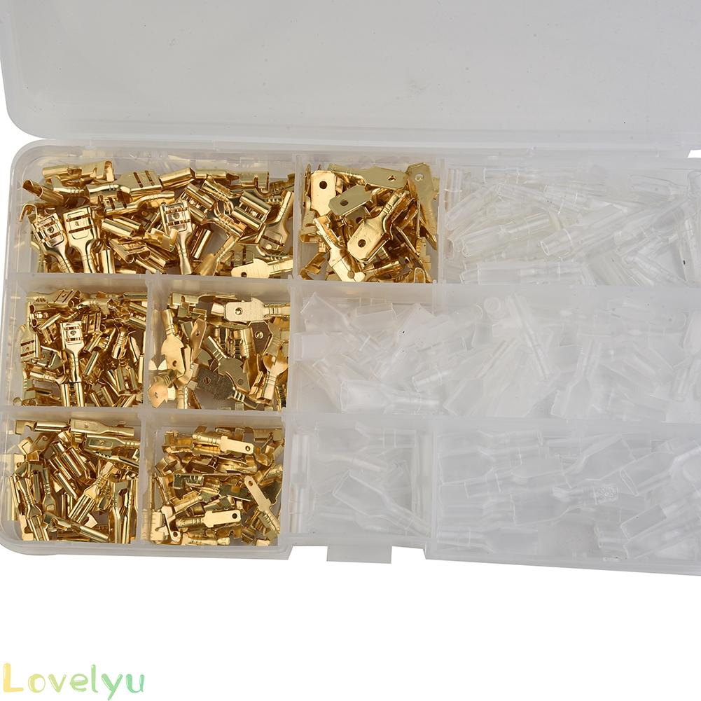 ◀READY▶315 Pcs Male Electric Shovel Wire End Connectors Lugs Cable Splice Crimp Terminals Kit# Good Quality