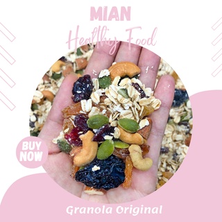 Granola original MiAn Healthy Food - Ngũ cốc giảm cân ăn kiêng, thơm ngon vị nguyên bản 500g (không mật ong)