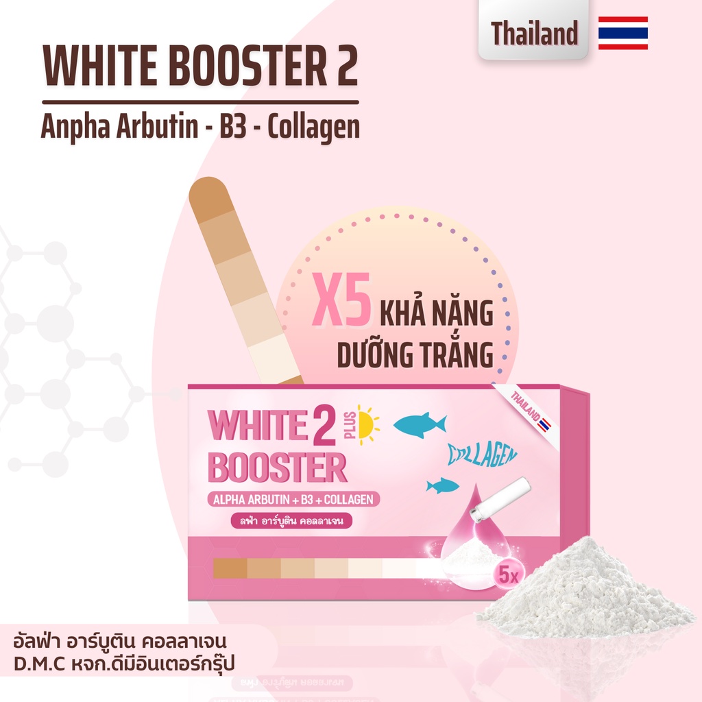 ỐNG BỘT KÍCH TRẮNG WHITE BOSSTER THÁI ( X5 KHẢ NĂNG DƯỠNG TRẮNG )