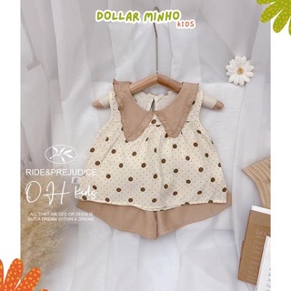 Set bộ đũi chấm bi cho bé gái dollar minho