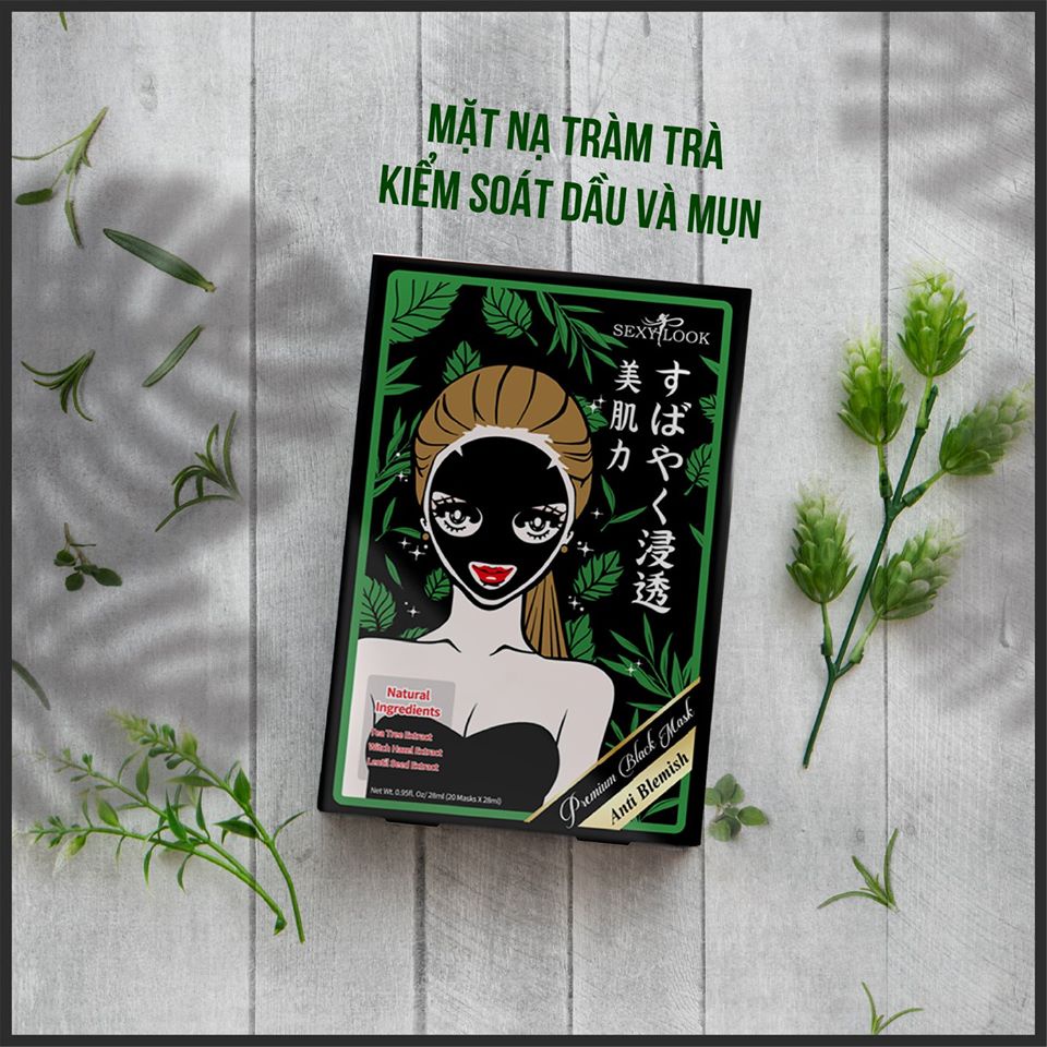 Mặt Nạ SEXYLOOK [MIẾNG LẺ] Trà Tràm Hoa Hồng Hoa Cúc Vàng Dịu Mụn Cấp Ẩm Nhập Khẩu Đài Loan Chính Hãng