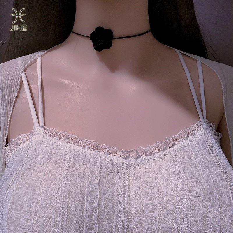 Vòng Cổ Choker Hình Hoa Hồng Thời Trang Hàn Quốc